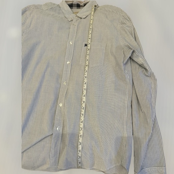 *Authentic* Men’s Burberry Brit Casual Pinstripe Shirt Sz XXL - Picture 11 of 14